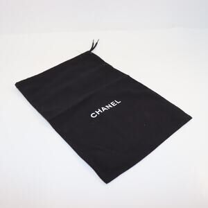 Chanel Black Dust Bag 13x8.5 Logo Drawstring Pouch for Shoes or Handbag